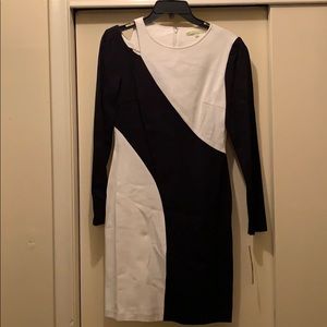 Gianni Bini black and white cut-out dress